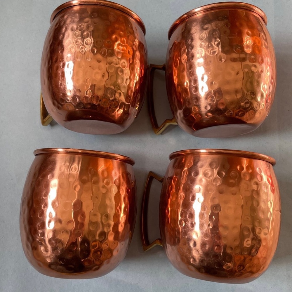 GUC Moscow Mule Dimpled Copper Mugs: Set of 4